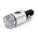 12V Car Air Purifier Car Air Freshener with Dual USB Charger Port Silver V1263-JX-7201-2