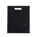50Pcs Die Cut Non Woven Bags Eco Friendly Flat Mouth Tote Bags Non Woven Fabric Garment Bags Black V1294-YM0718-3117220210415