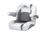 Seamanship Reclining Captain Boat Seat 90&deg-155&deg Recline, 19cm Thick Cushion BS-B-ARMREST-GR
