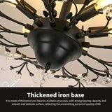 Crystal Chandelier LED Ceiling Light , 4 lights, Black V178-23721