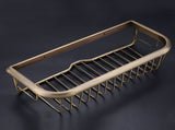 30cm Solid Copper Shower Basket Bath Soap Shampoo Storage Holder Wall Mount Bathroom Shelf V1294-YM0901-JY03090