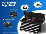 Giantz 15 Drawers Tool Chest Trolley Toolbox 2-in-1 Storage Black TB-15DR-105-BK