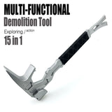15 Inch Multi-Function Demolition Tool, Hammer, Nail Puller, Multi-Use, Heavy Duty Construction, DIY V1192-AZ-W-0077