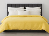 100% Cotton Muslin Duvet Quilt Cover Set w/ 2 Pillow Cases in Yellow - King V563-MUSLIN_DVT_YLW-KING