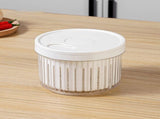 Garlic Storage Box White PP Multi-Use Freezer Container for Fridge 3Pcs V1370-AZ4-08917