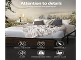 Artiss Bed Frame Metal Bed Frame Bed Base OSLO - Queen MBED-C-OSLO-Q-BK