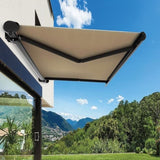 5.5m x 3.0m Retractable Folding Arm Awning Heavy Duty Full Cassette Motorised V63-835931
