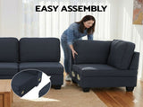 Artiss Modular Sofa Chaise Set 4-seater Dark Grey SBED-C-EP05-DA-GY-ABCE