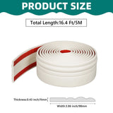 Flexible Wall Base Moulding Trim, Peel and Stick Rubber Baseboard Molding, 3.86 Inch x 16.4 Feet V1370-AZ4-12203
