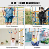 VEVOR Ninja Warrior Obstacle Course for Kids, 2 x 18.3 m Weatherproof Slacklines, 500lbs Weight V952-RZX602YC14J0XSOTOV0