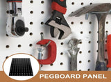 Wall Mount Metal Pegboard Panel Black for Garage Organization and Tool Display V1192-AZ-W-25612