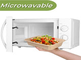 100 Pack 32 oz Rectangle Paper Bowls, 9" Disposable Large Salad Bowl, Microwavable Bagasse Lunch V1259-DP01-A-904