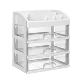 Desktop Organizer 3 Drawer Clear Plastic Desk Storage for Office Stationary Makeup Organizer V1294-YM0703-3117230119011