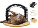 Cat Toys Arch Self Groomer Cat Massager,Cat Hair Brush for Grooming with Sturdy Cat Scratching Pad V1366-AZ2-W-18339