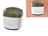 Wall Mounted Chopsticks Holder Dust Prevention 3 Compartments Large Capacity Draining Utensil V1294-YM0626-3118230011312
