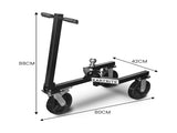 Kartrite Trailer Dolly Adjustable 2in Hitch Ball 1500kg Tongue Weight Capacity w/8in Swivel Whe TDM-PMG-D77-BK