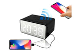 Wireless Charging Bluetooth Speaker with LED Digital Alarm Clock and FM Radio V1263-JX-6729
