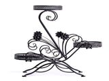 Levede Plant Stand Outdoor Indoor Metal Black UM1175-BKX2