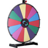 24 inch Spinning Prize Wheel, 14 Slots Tabletop Spinner, Heavy Duty Roulette Wheel with a Dry Erase V952-CJZLJP24YCGD8WSCVV0