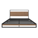 Artiss Bed Frame Queen Size Metal Frame DANE with Mattress MBED-C-DANE-TT22-Q-BK-AB