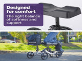 EQUIPMED Knee Scooter Walker, Disc Brake - Suspension Bag - Broken Leg Ankle Foot Mobility V219-HELKNSEQA3SB