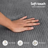 Artiss 2 Seater Sofa Loveseat Sofas Bed Couch No Assembly Corduroy Small Couches Apartement SB-COMP-CHA-GY