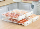 Double Layer Egg Drawer Transparent Lengthen Independent Slot Egg Holder Egg Storage Container for V1294-YM0703-3118230118312