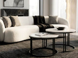 Interior Ave - Premier Nested Coffee Table Set - White Marble Stone V355-IA-CT13-MB