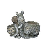 Snail Tortoise Planter W Hole & Plug 38x31cm V637-49454SNL