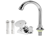 G1/2in Thread Copper Floor Mounted Foot Pedal Basin Faucet Sink Tap Set for Hospital Laboratory V1294-YM0901-3112200103711