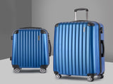Wanderlite 20-28 Inch Luggage 2Set with TSA Lock Spinner Carry On Hard Shell Travel Suitcase Luggage LUG-ABS-CLA-2SET-BU