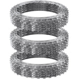 Razor Wire Razor Barbed Wire 147ft 3Rolls Razor Wire Fencing Double Spiral V952-JSSWDPCS147YCR3A8V0