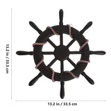 Marine Nautical Wall Decoration Wooden Ship Wheel Wall Hanging Wood 1 Pcs V1369-AZ3-W-17158