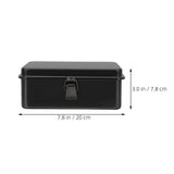2Pcs Small Iron Tool Box Durable Portable Case for Garage and Car Tool Storage V1369-AZ3-W-19310