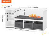Kids Reading Nook Bench, Toddler Bookshelf and Bookcase with Detachable Seat Cushion, 6-Cubby V952-CGKETCWDZJBCNS6NYV0