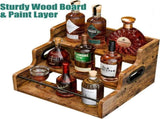 CARLA HOME 3-Tier Liquor Bottle Display Shelf Rack Bar Organizer for Whiskey, Wine, Coffee Syrups, LSB-36362