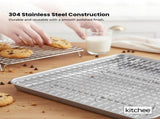 Kitchee 40.5x30.5cm Oven Baking Tray Cooling Rack 4 Piece Stainless Steel V238-SUPDZ-42208860667984