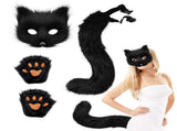 3 Pcs Set Festival Animal Mask Gloves Plush Animal Tail Handmade Beast Tail Cosplay Props V1294-YM0901-240810FB01-4