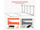 Foldable Bed Rail for Elderly, 122 cm Assist Rail with Fixing Strap, Adjustable Height Pipe V952-BCBSBCBSKZD1BAXNX001V0