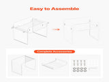 Acrylic Side Table, 2 Tiers Clear Bedside Table with Storage Shelf, Modern Rectangle Acrylic End V952-YKLZYCXXBZCZVRCD6001V0
