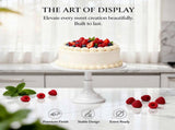 3PCS White Cake Stands, 8" 10" 12" Tiered Cupcake Display Holders, Metal Dessert Serving Trays, V1192-AZ-W-18438