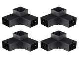 Pergola Bracket Kit 4''x4'', 4pcs 3-Way Heavy Duty Corner Bracket Woodworks DIY V952-LPJJST4PCS4X7SP6AV0