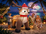 Jingle Jollys Christmas Inflatable Reindeer 2.5M Illuminated Decorations XMAS-INF-REIN-8FT