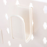 1Set Wall Storage Rack White Plastic Pegboard for Kitchen and Garage Organization V1192-AZ-W-26772