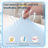 21.6*13.7*3.5inch Ice Silk Neck Support Pillow,Soft Ergonomic Memory Foam Pillow for Side V1107-115-36785-BLU2