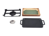 Tabletop Barbecue Grill Stick Proof Wooden Base Portable Alcohol Stove Compact BBQ Grill for V1294-YM0901-3111240087311
