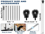 Gutter Cleaning Tool Practical Cleaning Brush with 10.5Ft Removable Pole Efficient Cleaning V1369-AZ3-W-11989