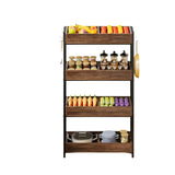 NNETMLT 4-Tier Wood Snack Rack Basket - Vintage Brown V728-NK177206