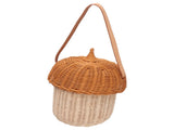 Kids Rattan Storage Basket Hand Woven Decorative Acorn Shaped Basket Bag for Boys Girls Photography V1294-YM0703-3115230034712