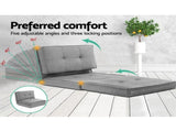 Artiss Single Sofa Bed and Side Table Set, Adjustable Recliner Narrow End Table FLOOR-19LIN-COF-01